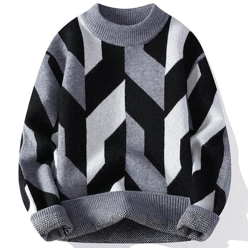 Lazaro Geometric Knit Sweater