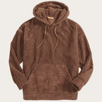 Sudadera con capucha de pana de madera