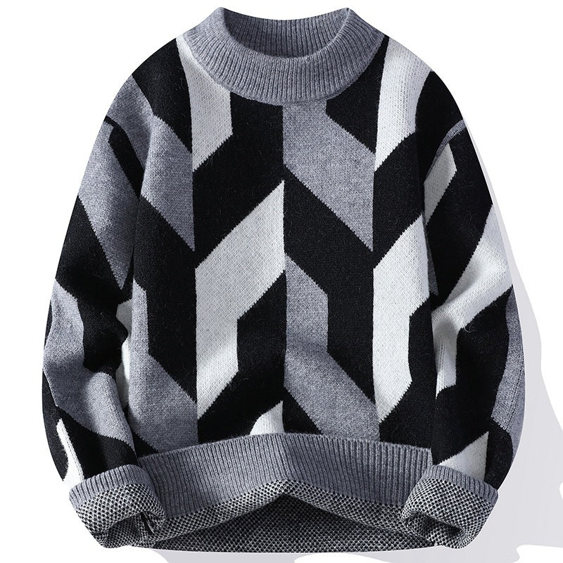 Lazaro Geometric Knit Sweater
