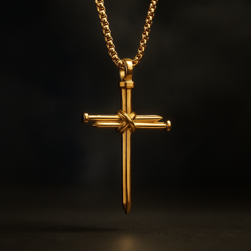 Collar de clavos de la cruz de las uñas