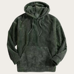 Sudadera con capucha de pana de madera