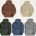 Sudadera con capucha de pana de madera