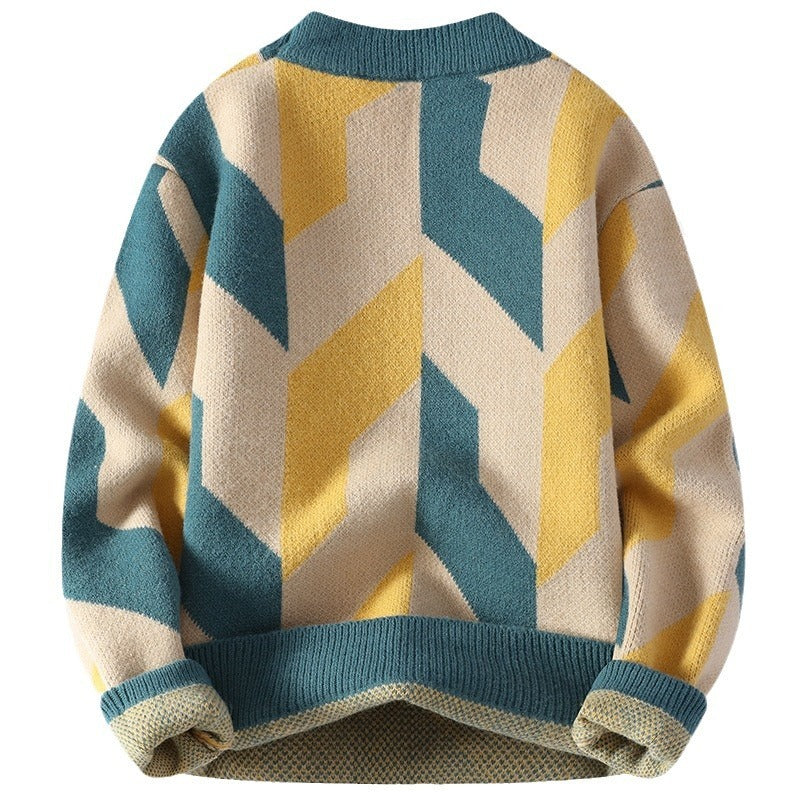 Lazaro Geometric Knit Sweater