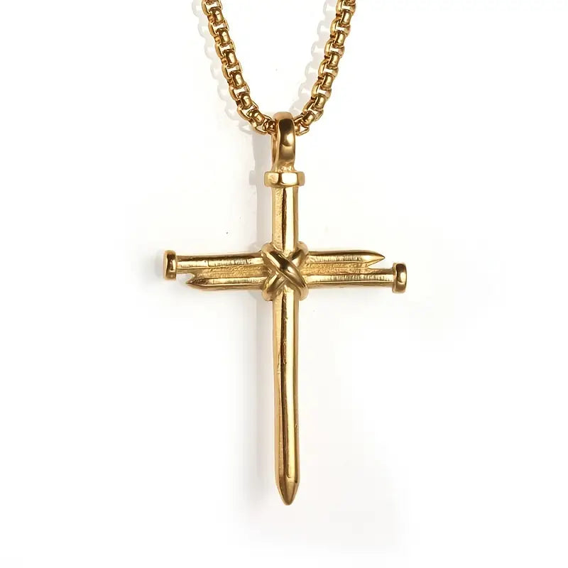 Collar de clavos de la cruz de las uñas