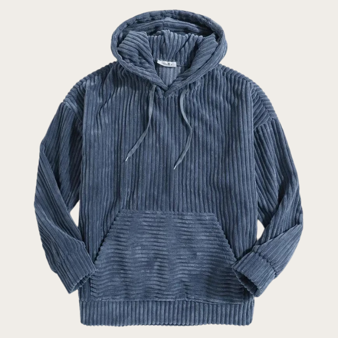 Sudadera con capucha de pana de madera