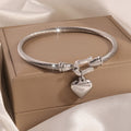 Stainless Steel Horseshoe Buckle Heart-shaped Bracelet