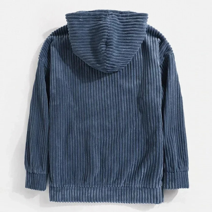 Sudadera con capucha de pana de madera
