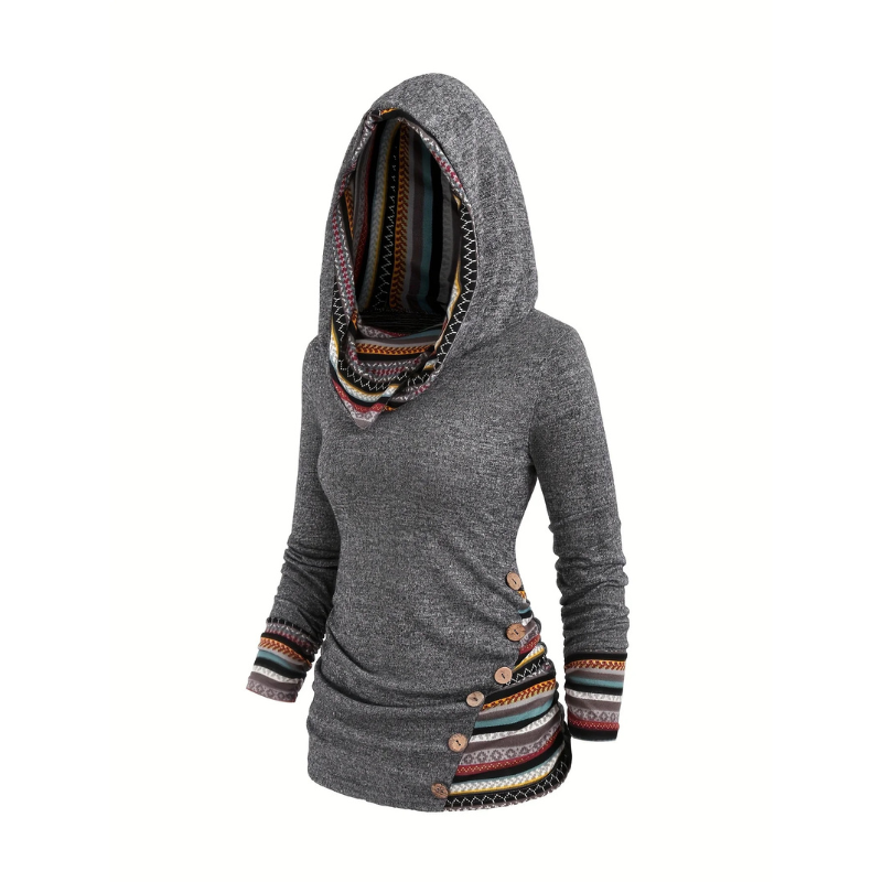 SIERRA Boho Patchwork Hoodie