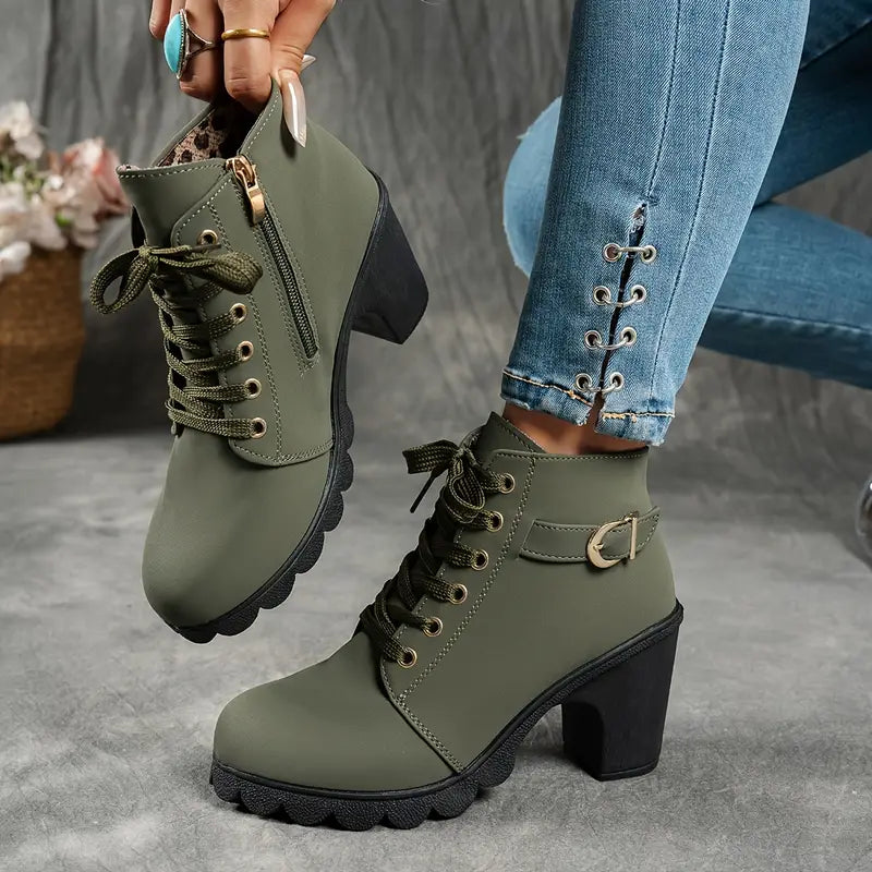 Liora Mid-Heel Ankle Boots