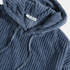 Sudadera con capucha de pana de madera
