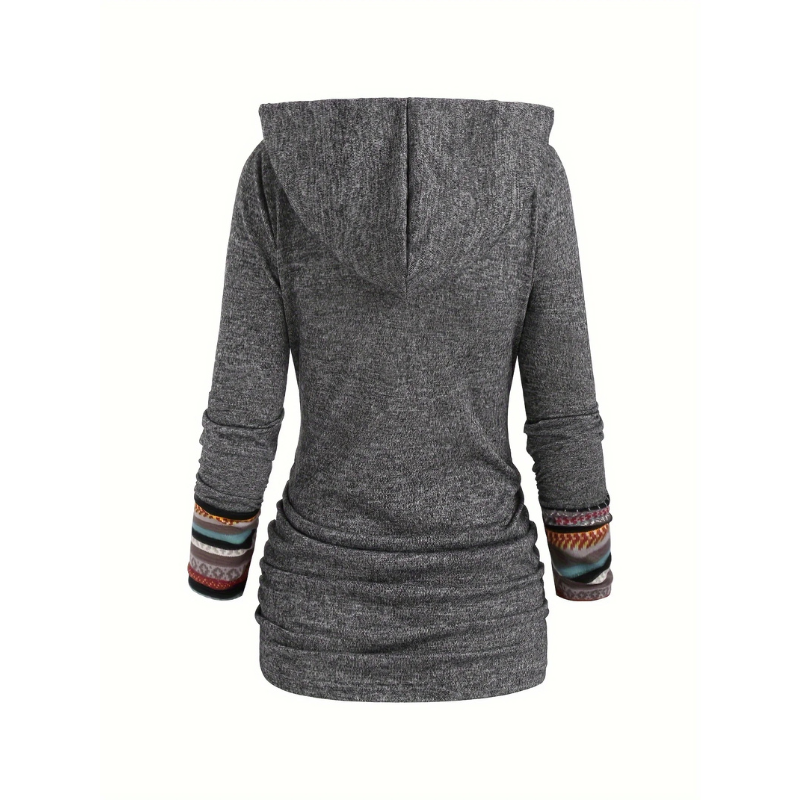 SIERRA Boho Patchwork Hoodie