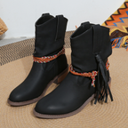 Botas de tobillo de borla de rodeo