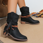 Botas de tobillo de borla de rodeo