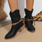Botas de tobillo de borla de rodeo