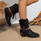 Botas de tobillo de borla de rodeo