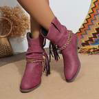 Botas de tobillo de borla de rodeo