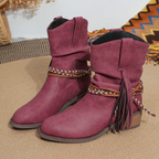 Botas de tobillo de borla de rodeo