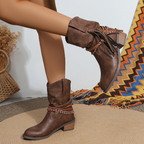 Botas de tobillo de borla de rodeo