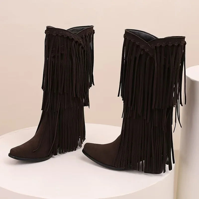 Savanna Fringe Tassel Boots