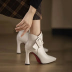Botas de tacón de hebilla de ashley