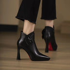 Botas de tacón de hebilla de ashley