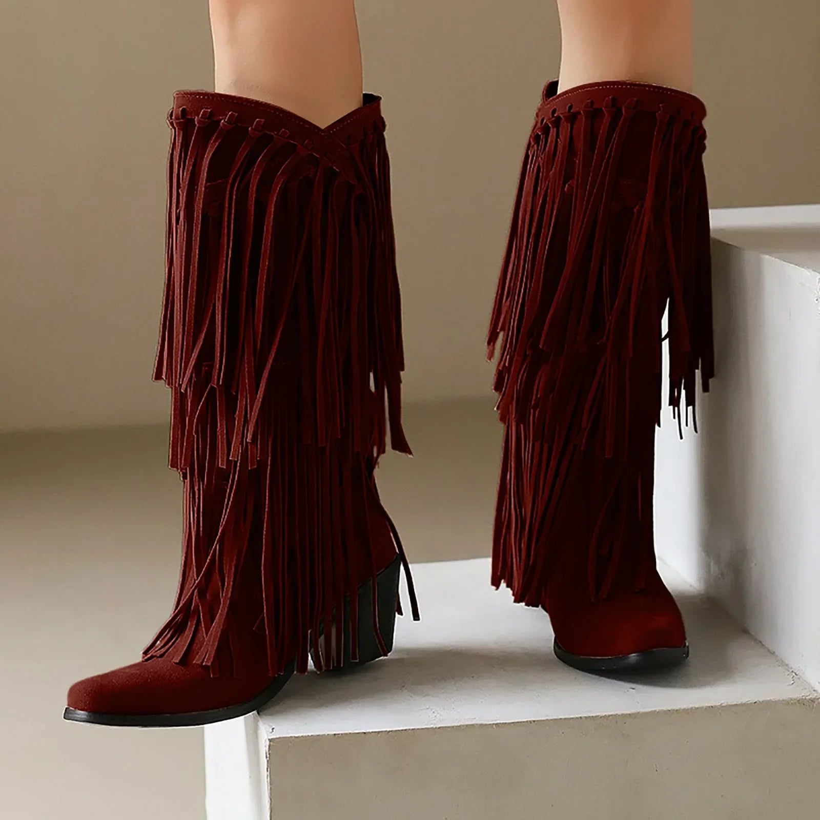 Savanna Fringe Tassel Boots