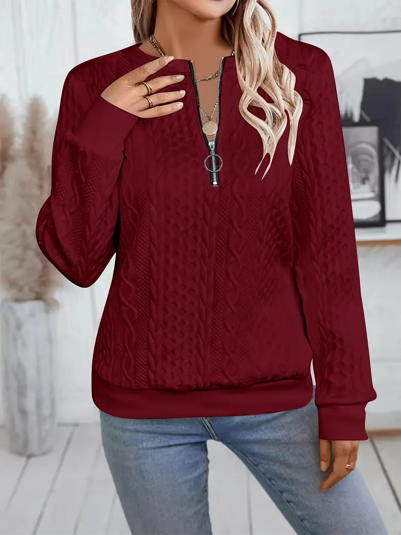 Sudadera con cuello con cremallera Aurelia