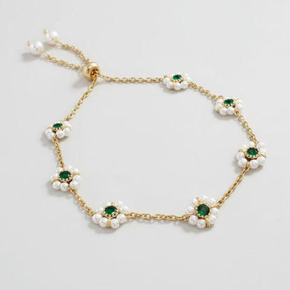 Green Daisy Bracelet