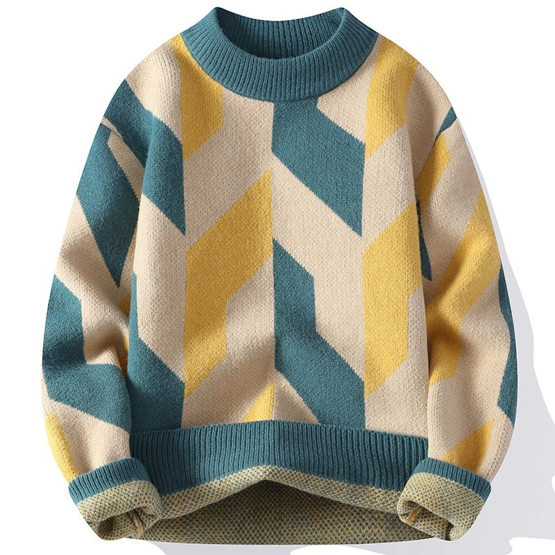 Lazaro Geometric Knit Sweater