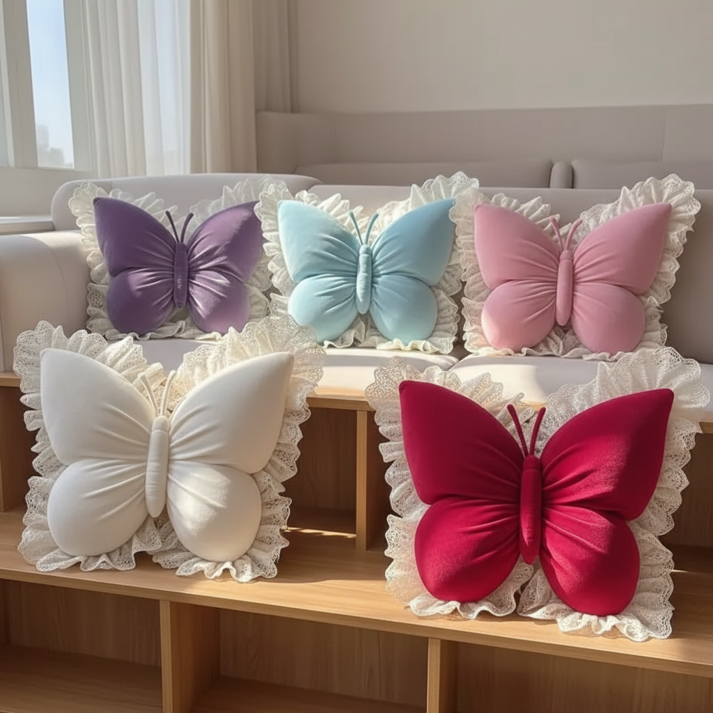 Ella almohada de mariposa